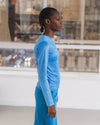 BASERANGE OMO LONG SLEEVE TEE French BAS-TTOL-VE-AU25-ZINN BLUE